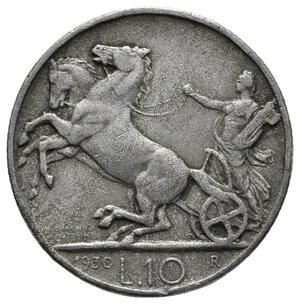 obverse: FALSO EPOCA - Vittorio Emanuele III - 10 Lire Biga 1930