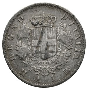 obverse: FALSO EPOCA - Vittorio Emanuele II - 1 Lira 1863 M Stemma