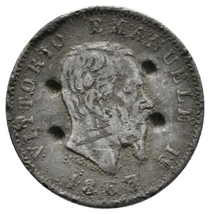 reverse: FALSO EPOCA - Vittorio Emanuele II - 1 Lira 1863 M Stemma