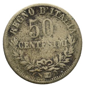 obverse: FALSO EPOCA - Vittorio Emanuele II - 50 Centesimi Valore 1863 Napoli RARO