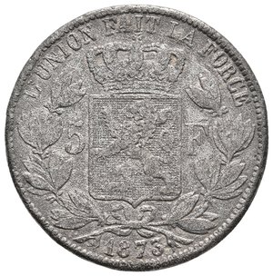 obverse: FALSO EPOCA - Belgio - Leopold II  - 5 Francs
