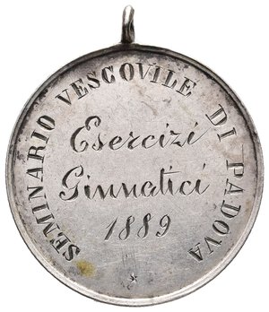 obverse: Medaglia Seminario Vescovile Padova - esercizi ginnastici argento - diam.32 mm