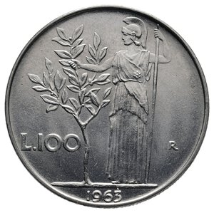 obverse: 100 Lire Minerva 1963 FDC