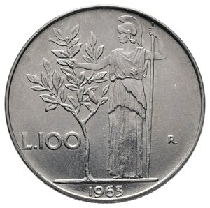 obverse: 100 Lire Minerva 1963 FDC
