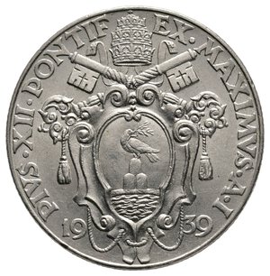 obverse: VATICANO - Pio XII - 2 Lire 1939