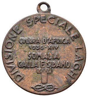 reverse: Medaglia Fascista Divisione Speciale Laghi 1936 - diam. 30 mm
