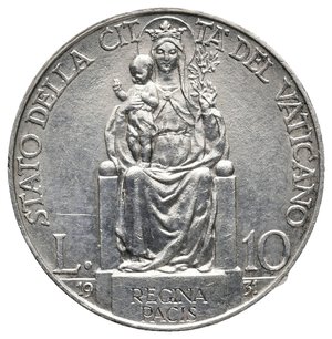 obverse: VATICANO - Pio XI - 10 Lire argento 1931