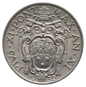obverse: VATICANO - Pio XI - 20 Centesimi 1932