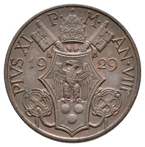 obverse: VATICANO - Pio XI - 10 Centesimi 1929 FDC RARA