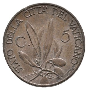 reverse: VATICANO - Pio XI - 5 Centesimi 1931
