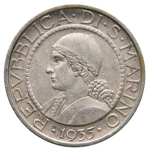 obverse: SAN MARINO - 5 Lire argento 1935