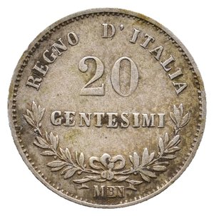 obverse: Vittorio Emanuele II - 20 Centesimi argento 1863 M