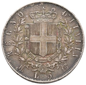 obverse: Vittorio Emanuele II - 5 Lire argento ( Scudone ) 1873 M
