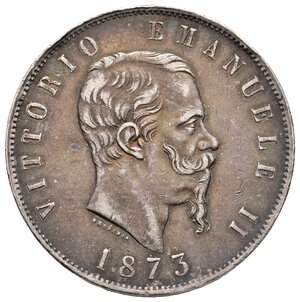 reverse: Vittorio Emanuele II - 5 Lire argento ( Scudone ) 1873 M