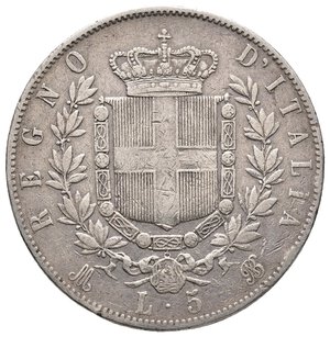 obverse: Vittorio Emanuele II - 5 Lire argento ( Scudone ) 1872 M