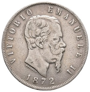 reverse: Vittorio Emanuele II - 5 Lire argento ( Scudone ) 1872 M