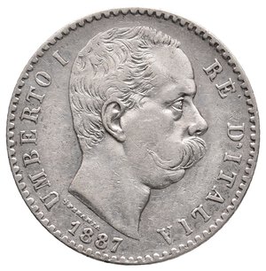 obverse: Umberto I - 2 Lire argento 1887