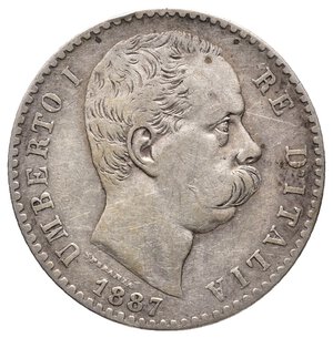 obverse: Umberto I - 2 Lire argento 1887