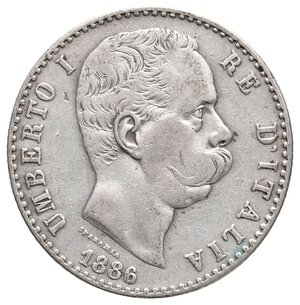 obverse: Umberto I - 2 Lire argento 1886