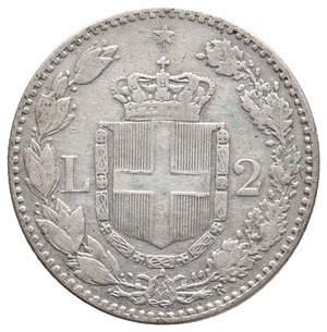 reverse: Umberto I - 2 Lire argento 1886