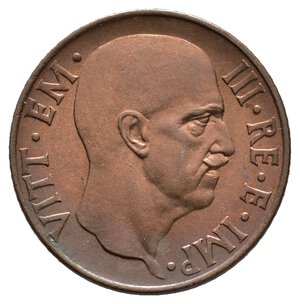 reverse: Vittorio Emanuele III - 5 Centesimi Impero 1938 FDC  ROSSO