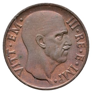 reverse: Vittorio Emanuele III - 5 Centesimi Impero 1938 FDC  ROSSO