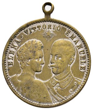 reverse: Medaglie Elena e Vittorio Emanuele - diam.28 mm