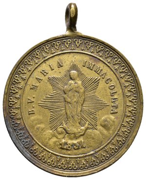 obverse: Medaglia  Devozionale Maria Immacolata 1854 -  Diam.32 mm