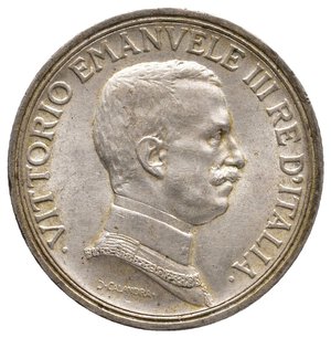 reverse: Vittorio Emanuele III - 2 Lire Quadriga argento 1917 QFDC RARA