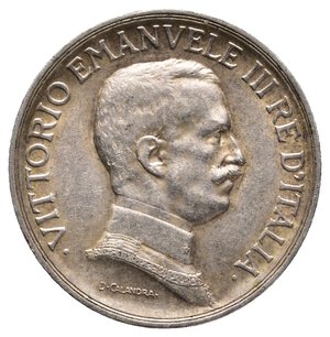 reverse: Vittorio Emanuele III - 1 Lira Quadriga argento 1917 QFDC