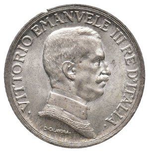 reverse: Vittorio Emanuele III - 1 Lira Quadriga argento 1916 QFDC