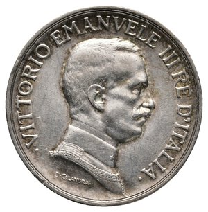 reverse: Vittorio Emanuele III - 1 Lira Quadriga argento 1915 SPL