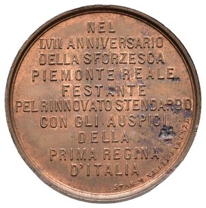 reverse: Medaglia 1906 - 57° anniversario Della Sforzesca Piemonte reale ECCELSA - Diam.27 mm