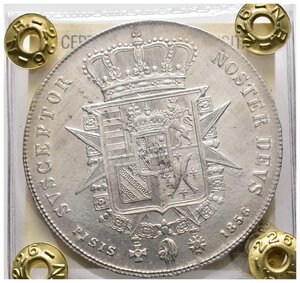 obverse: FIRENZE ED ETRURIA - Leopoldo II - Francescone 1856 ECCEZIONALE SPL QFDC periziata - Lotto Liv