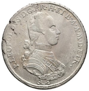 reverse: FIRENZE ED ETRURIA - Pietro Leopoldo II - Francescone argento 1778 difetto tondello ma Moneta ECCELSA