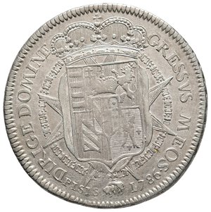 obverse: FIRENZE ED ETRURIA - Pietro Leopoldo II - Francescone argento 1786