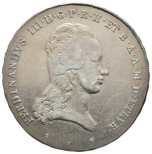 reverse: FIRENZE ED ETRURIA - Ferdinando III - Francescone argento 1824 RR