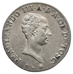 obverse: FIRENZE ED ETRURIA - Ferdinando III - Lira argento 1823 RARA SPL!!!!