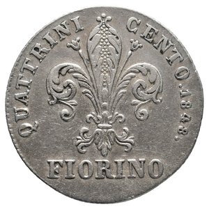 obverse: FIRENZE ED ETRURIA - Leopoldo II - Fiorino argento 1848