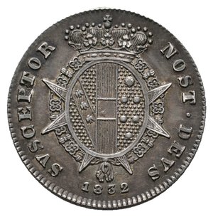 obverse: FIRENZE ED ETRURIA - Leopoldo II - Mezzo Paolo argento 1832 QFDC ECCEZIONALE RARO