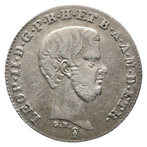 reverse: FIRENZE ED ETRURIA - Leopoldo II - Mezzo Paolo argento 1853 SPL RARO