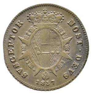 obverse: FIRENZE ED ETRURIA - Leopoldo II - Mezzo Paolo argento 1857 SPL RARO