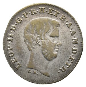 reverse: FIRENZE ED ETRURIA - Leopoldo II - Mezzo Paolo argento 1857 SPL RARO