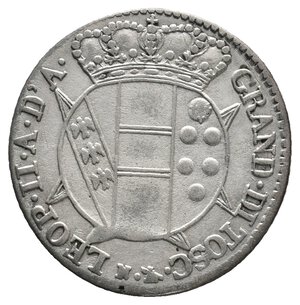 reverse: FIRENZE ED ETRURIA - Leopoldo II - 10 Quattrini argento 1827 RR