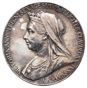 reverse: Gran Bretagna - Victoria Queen - Medaglia 1897 argento diam.25 mm