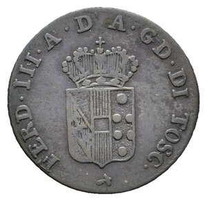 reverse: FIRENZE ED ETRURIA - Ferdinando III - Quattrino 1820 non comune