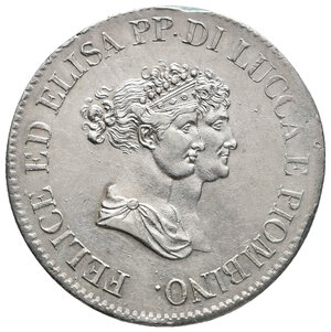 reverse: LUCCA E PIOMBINO - Elisa e Felice Baciocchi - 5 franchi argento 1808