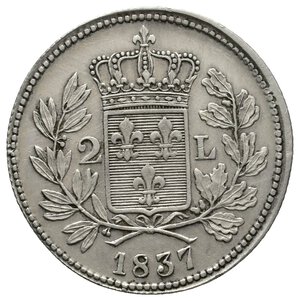 obverse: LUCCA - Carlo Ludovico - 2 Lire argento 1837 RARA
