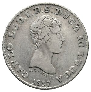 reverse: LUCCA - Carlo Ludovico - 1 Lira argento 1834  RR
