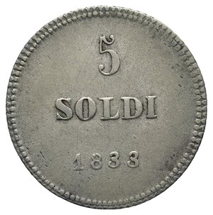 obverse: LUCCA - Carlo Ludovico - 5 Soldi argento 1833 RARA